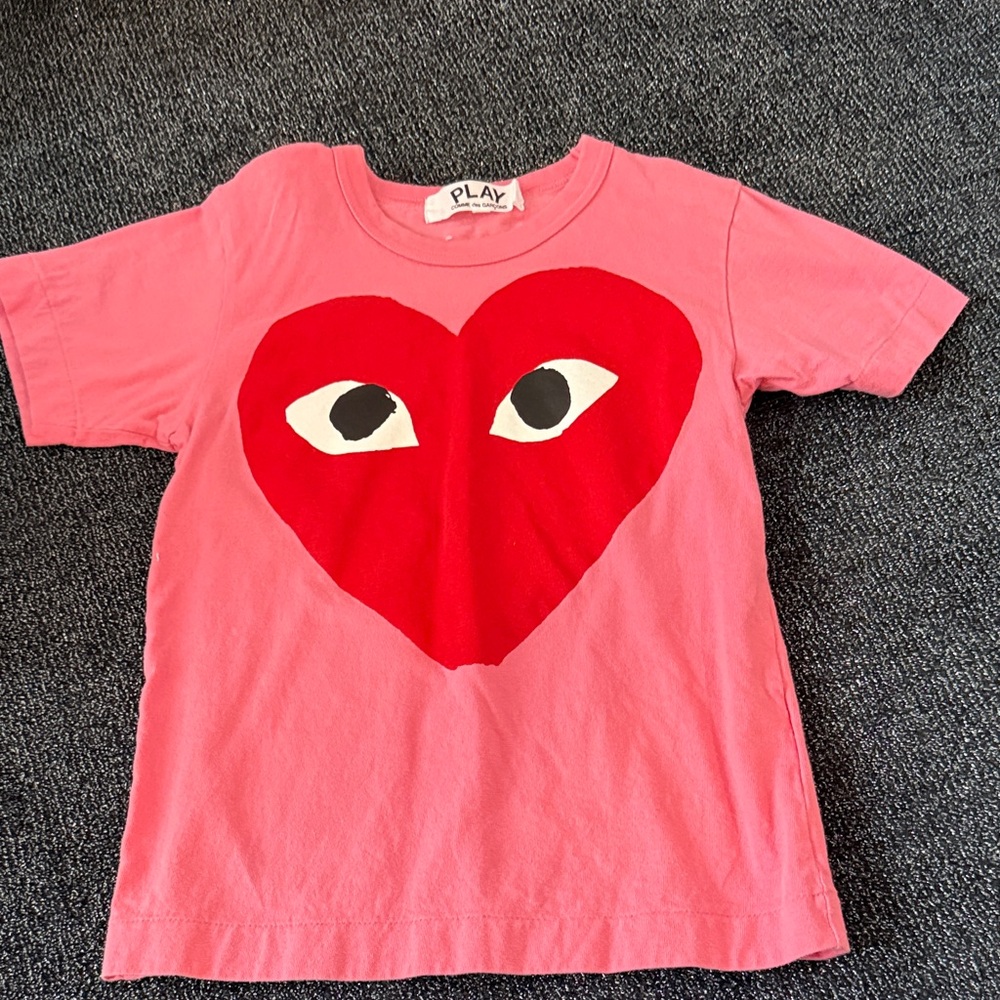 Women’s  Pink T-Shirt with Red Heart Design